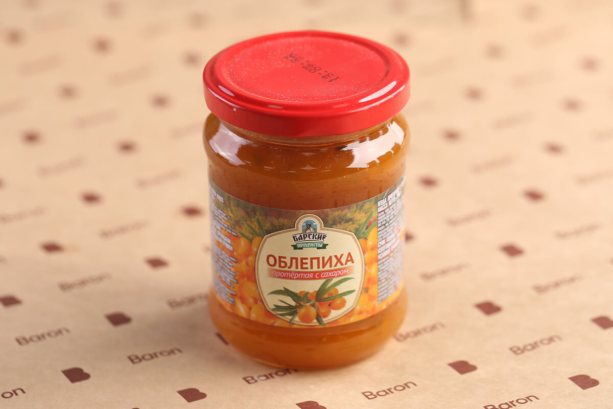Облепиха протертая с сахаром «Барские продукты», 280 г