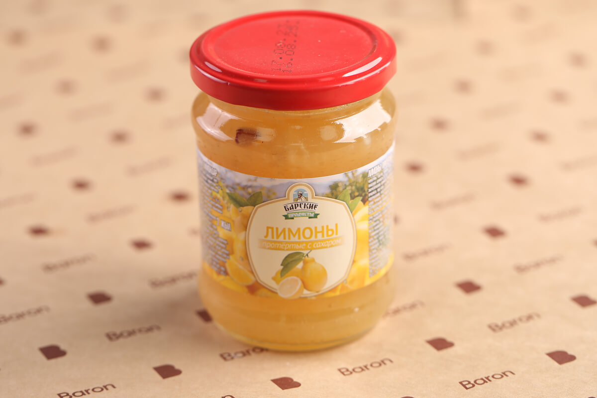 Лимоны протертые с сахаром «Барские продукты», 280 г